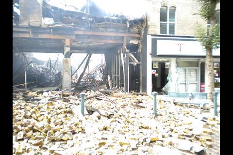 Blue Inc had to relocate its store in Woolwich after it was burned down